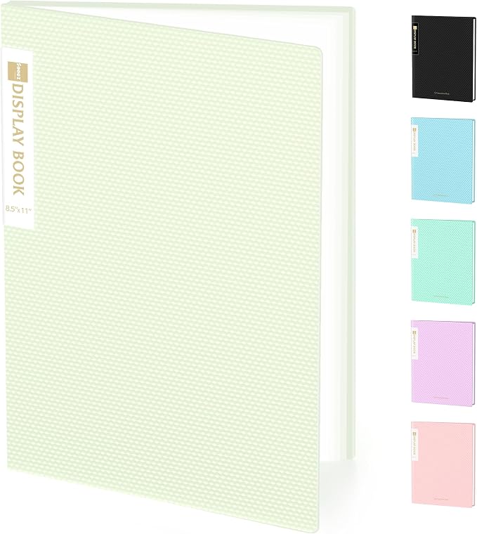 Sooez Binder with Plastic Sleeves 18-Pocket, Displays 36 Pages, 8.5x11 by Sooez