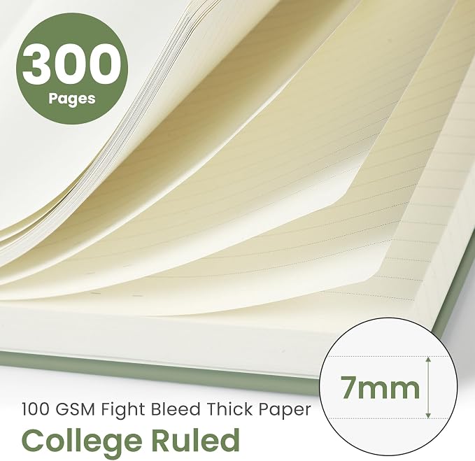 Lined Spiral Notebook Journal for Work, 300 Pages Thick B5 College Ruled - Image 2