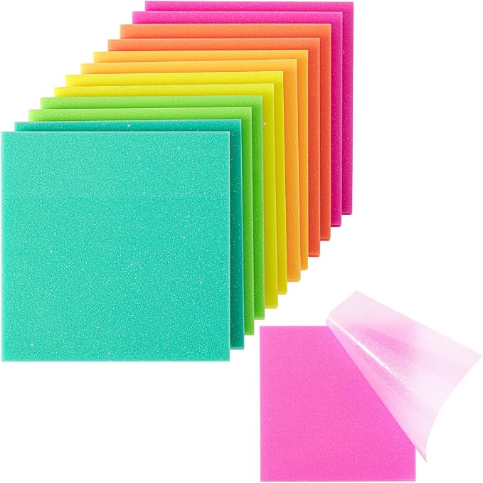 Mr. Pen- Transparent Glitter Sticky Notes, 12 Pads, 600 Sheets | Glitter by MrPen