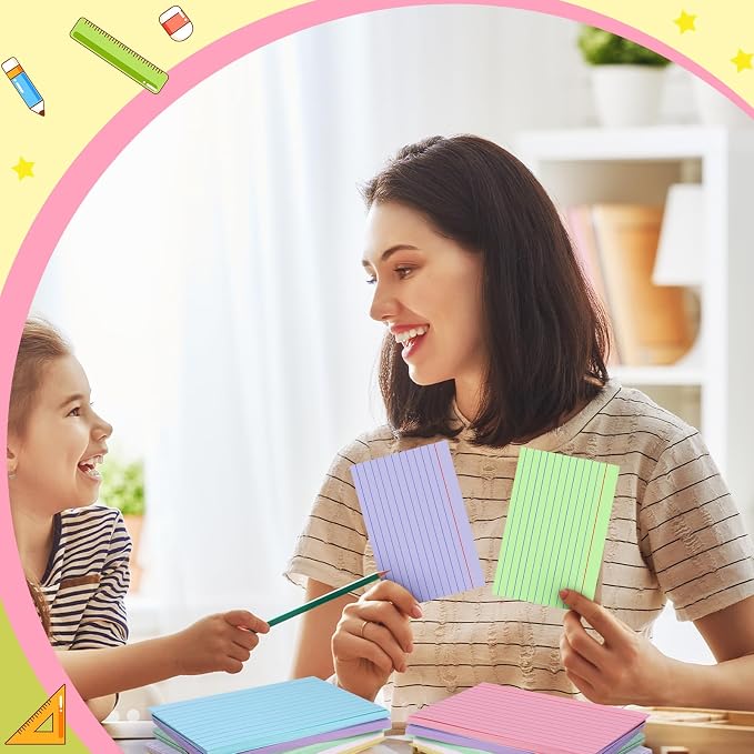 Colored Index Cards 4x6 Inch Flash Cards Heavyweight Lined Flashcards Note Cards - Image 4