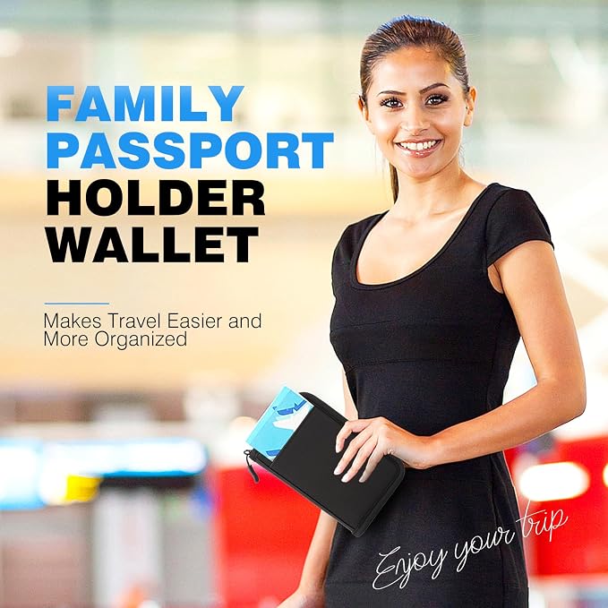 Single Passport Holder for Travel, RFID Travel Document Organizer for Women - Image 7