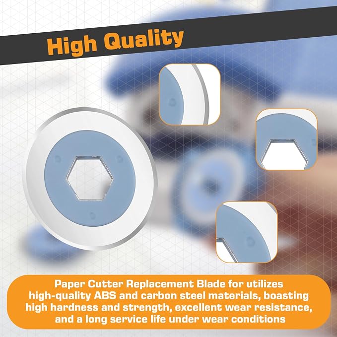 2Pcs B-01 Professional Rotary Trimmer Replacement Straight Blade Compatible - Image 3