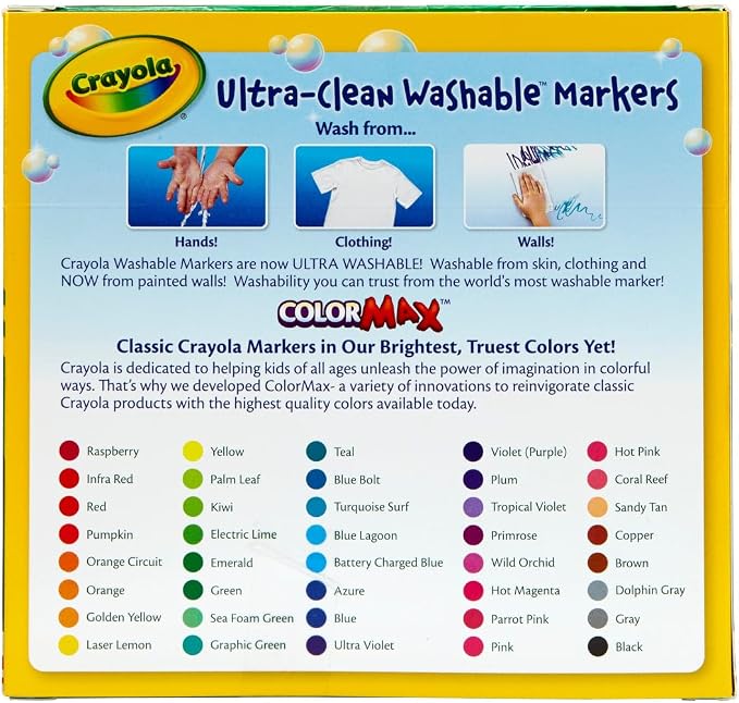 Crayola Ultra Clean Washable Markers, Teacher School Supplies - Image 6