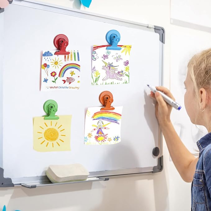 24 Pack Magnetic Clips Fridge Magnets Whiteboard Magnets, Magnet Clips - Image 3