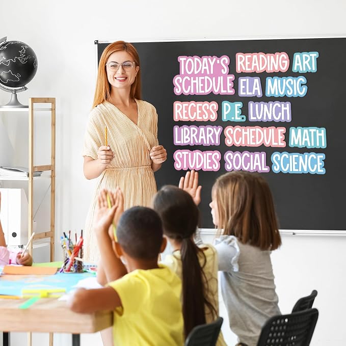 AmazingSpark 12 Pcs Class Subjects Magnets Pastel Classroom Daily Schedule - Image 6