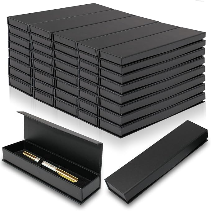 Olutacot 42 Pcs Pen Gift Boxes Empty Black Ballpoint Pen Gift Box by OLUTACOT