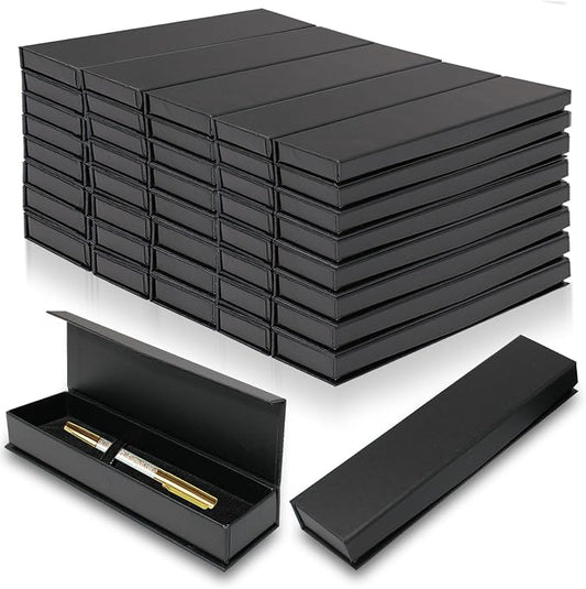 Olutacot 42 Pcs Pen Gift Boxes Empty Black Ballpoint Pen Gift Box by OLUTACOT