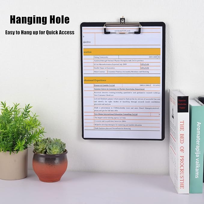 4 Pieces Magnetic Clipboards Black Clip Board - Image 3