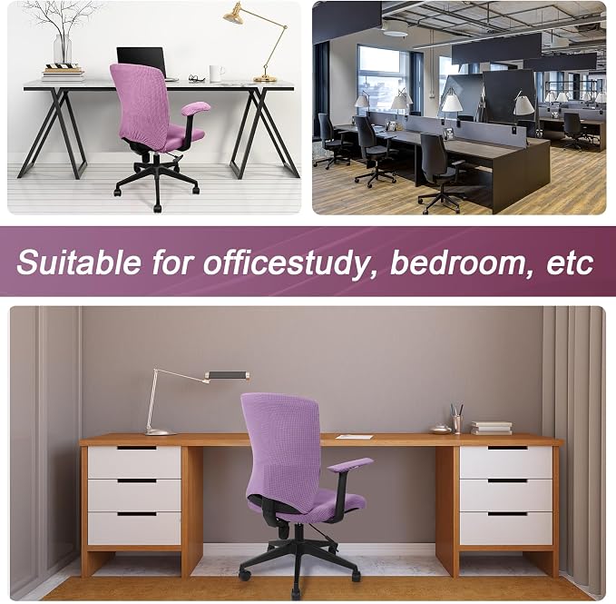 Tallew 4 Pcs Office Chair Covers Set Computer Universal Protective Stretchable - Image 7
