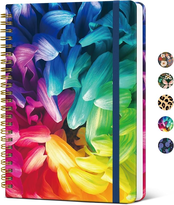 Taja Lined Spiral Journal Notebook by Taja