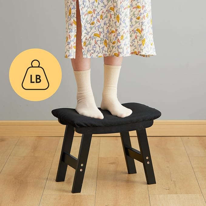 Foot Stool Ottoman Foot Rest Under Desk, Small Stool - Image 4