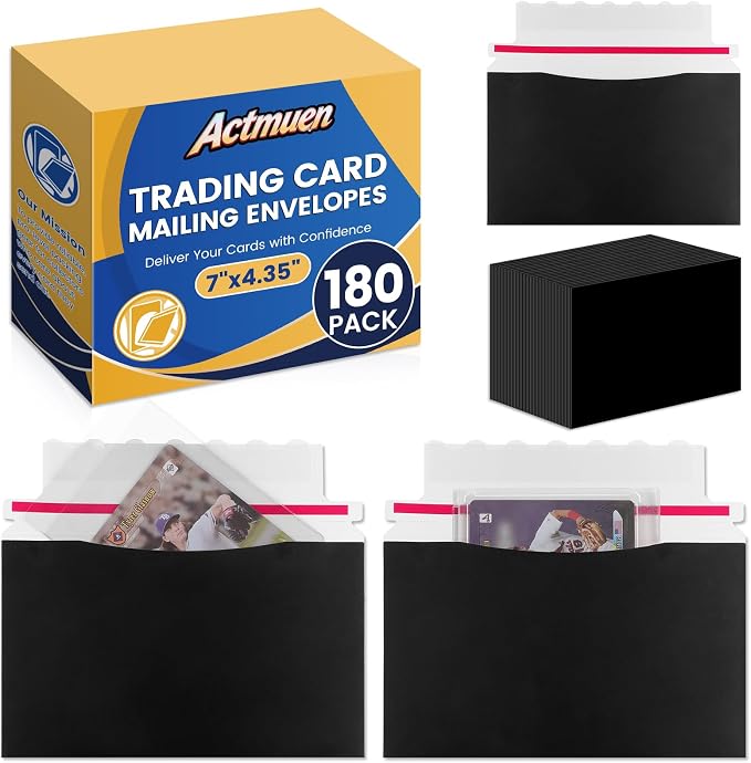 180 Pack Mailer Trading Card Envelopes，7" x 4.35" Trading Card Mailers by Unknown