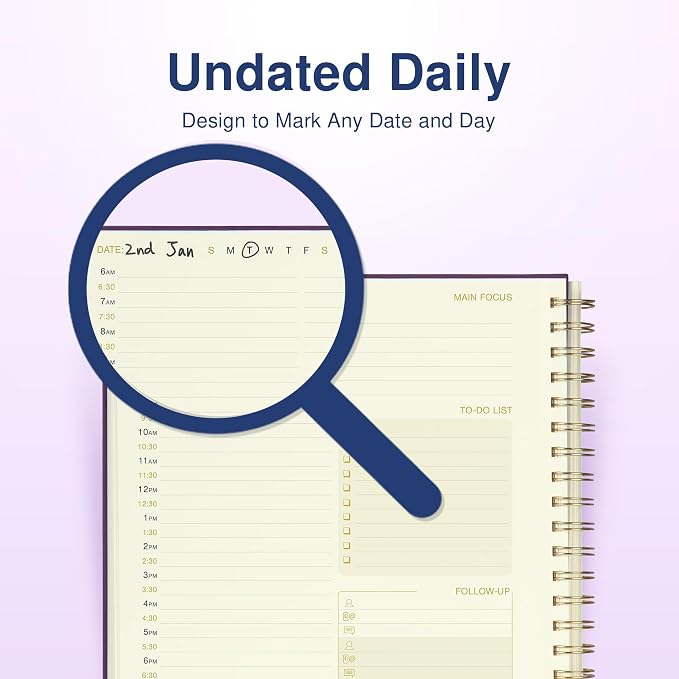 AUROPLANNER Undated Daily Planner To Do List Hourly Schedule 2027 2026 2025 - Image 4