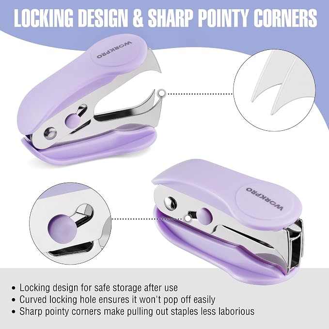 WORKPRO Small Stapler with Staples, One Staple Remover, 2000 Standard Staples - Image 4