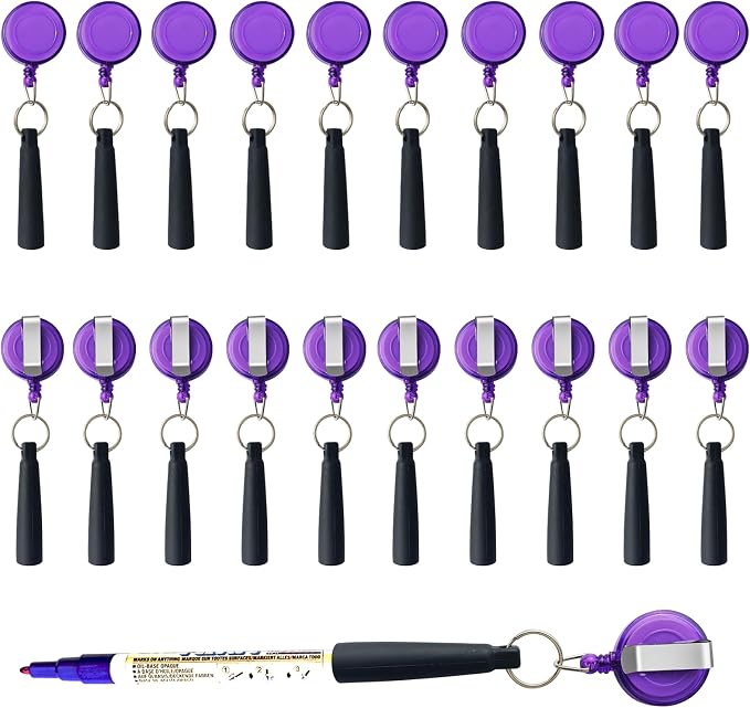 Duty Retractable Pull Pen Holder -Thick Nylon Cable- Ideal - Image 7