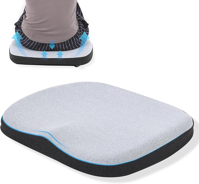 GOFORIT Molded Memory Foam Seat Cushion, Patent Dual-Layer Foam Design Office by Unknown