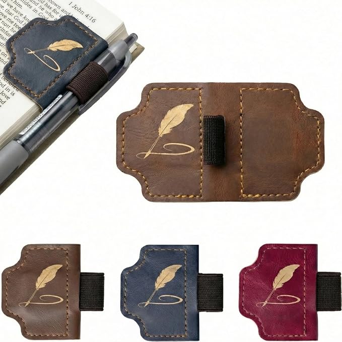 3-Pack Magnetic Leather Bookmarks by Tiizze