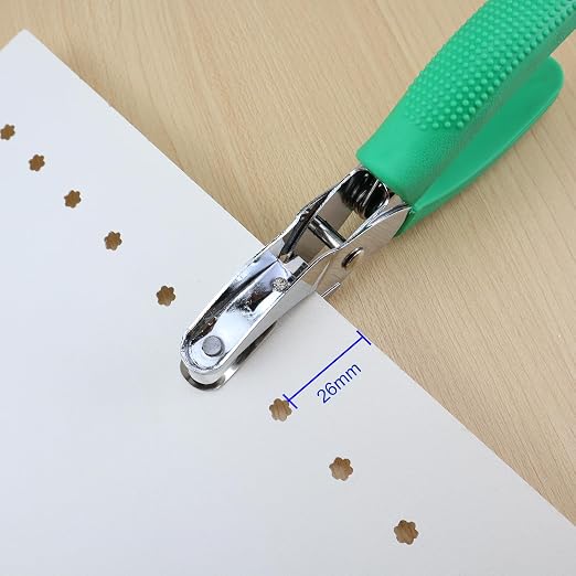 1/4 Inch Flower Shaped Hole Puncher, Handheld Single Hole Paper Punch, One Hole - Image 4
