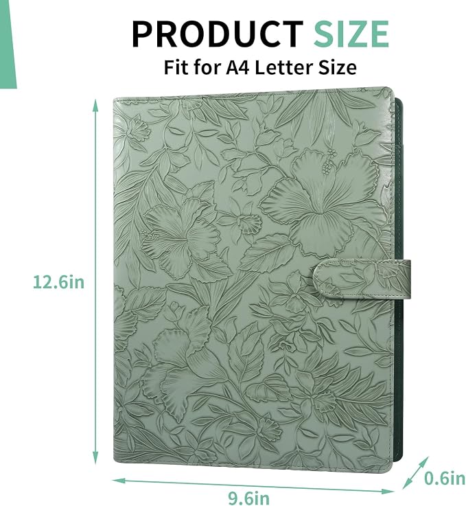 Professional Portfolio Binder, Faux Leather Portfolio Folder Binder, Legal Pad - Image 2