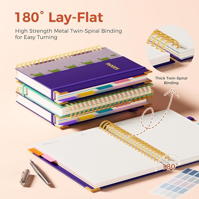 XYark A4 Hardcover Spiral Notebook, 8.5"x11" College Ruled Notebooks - Image 3