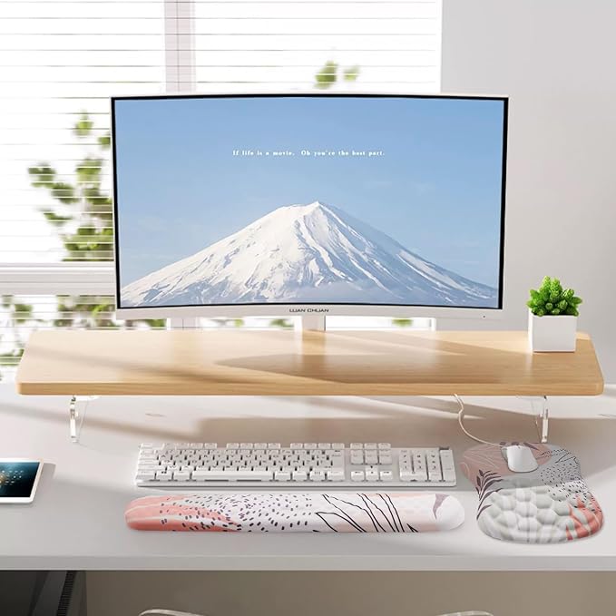 Mouse Pad Wrist Support, 2 in1 Keyboard Wrist Rest+ Ergonomic Mouse Pad - Image 6