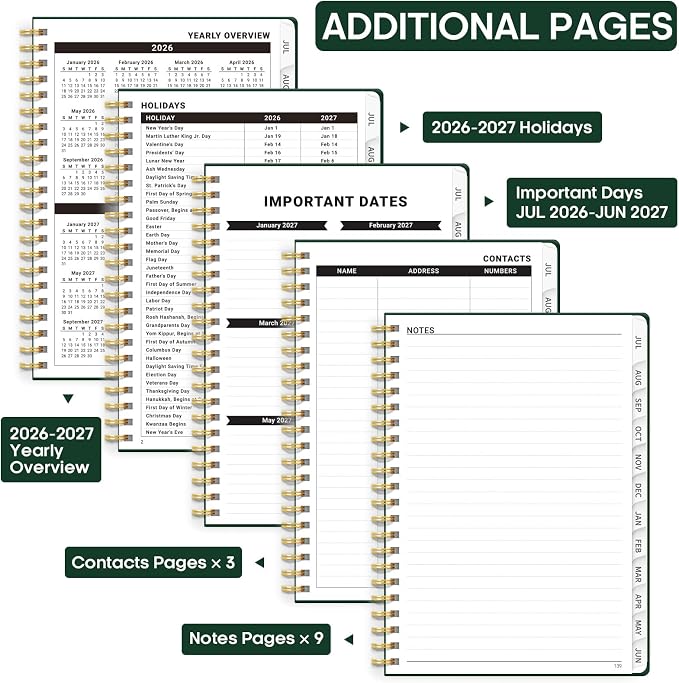 8.5" x 11" Academic Planner 2026-2027, Weekly & Monthly Calendar Planner Book - Image 4