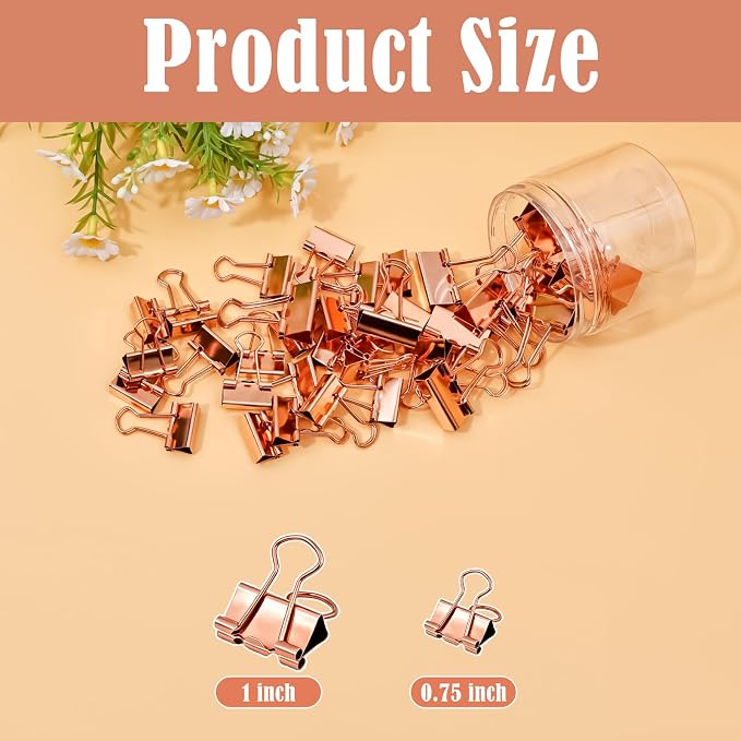 BAYTORY 40Pcs Binder Clips, Binder Clips Assorted Sizes, - Image 3