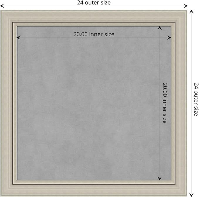 Amanti Art Silver Framed Magnetic Board 24x24 Medium Vision Board - Image 4