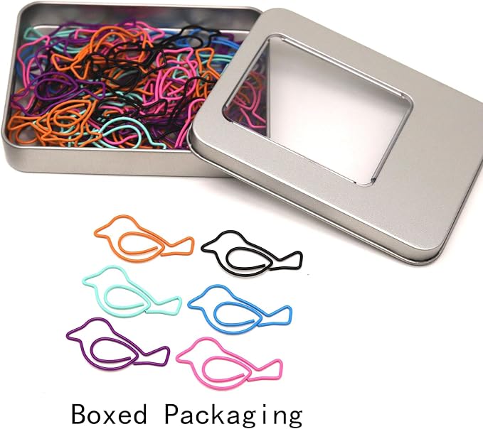 60 Pcs Cute Bird Paper Clips Mixed Color, Bird Lover Gifts - Image 4