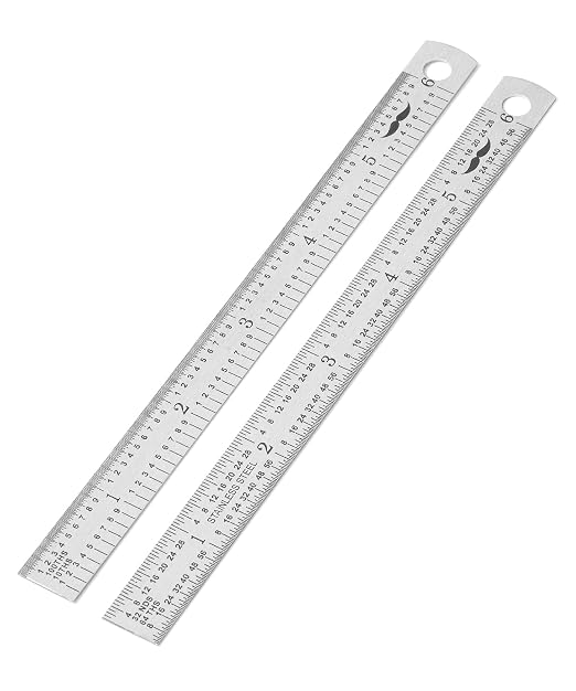 Mr. Pen- Machinist Ruler, 6 Inch, 2 Pack, Stainless Steel Imperial | Precision by MrPen