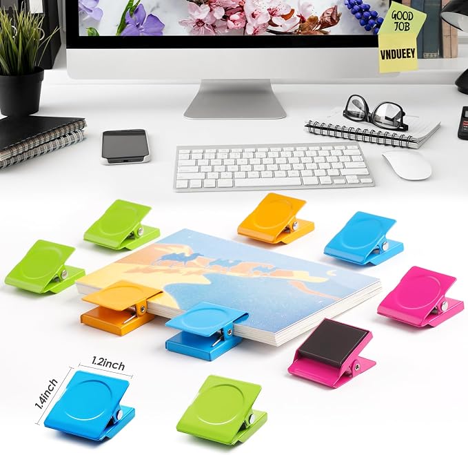 VNDUEEY 24 Pcs Strong Magnetic Clips, Fridge Magnets Metal Clips - Image 6