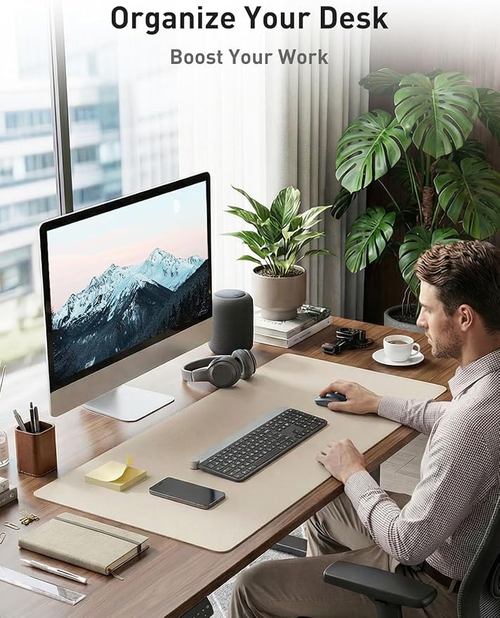 Aothia Faux Leather Desk Mat - Image 3