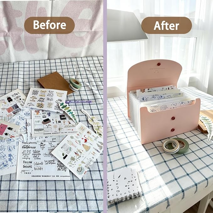 13-Pockets Sticker Storage Organizer, washi Tape Organizer, Expandable - Image 5