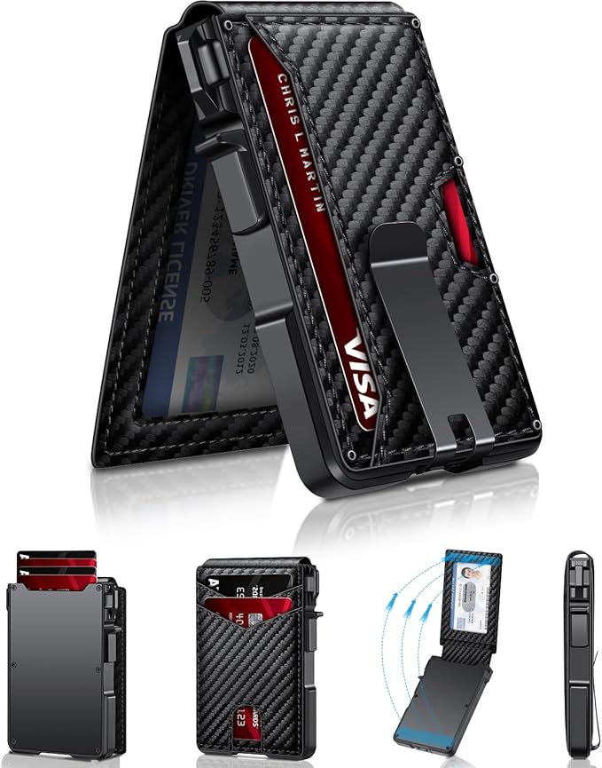 ZALVEX Wallet for Men, Mens Minimalist Wallet 9-13 Cards, Slim Compact Wallet by ZALVEX