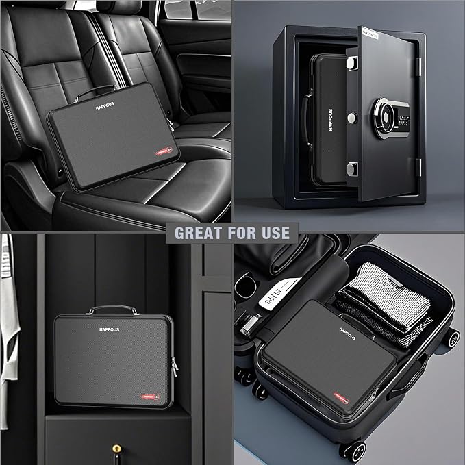 Fireproof Document Organizer, Fireproof Document Box | Portable Hard-Shell - Image 5
