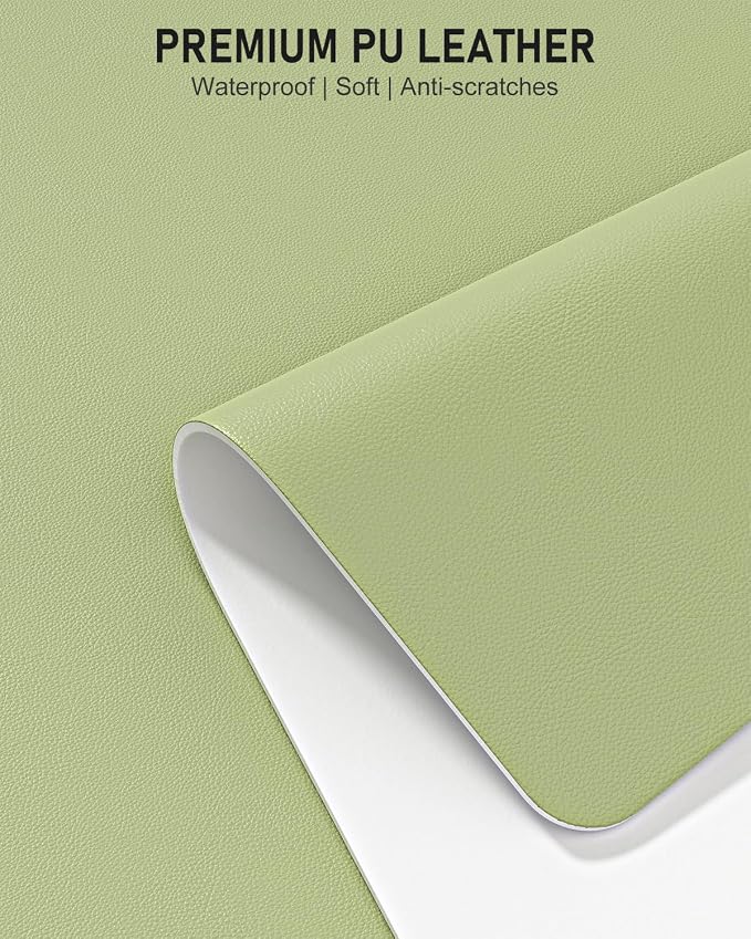 Desk Pad, 35.5" x 17" PU Leather Non-Slip Desk Mat Large Mouse Pad - Image 3