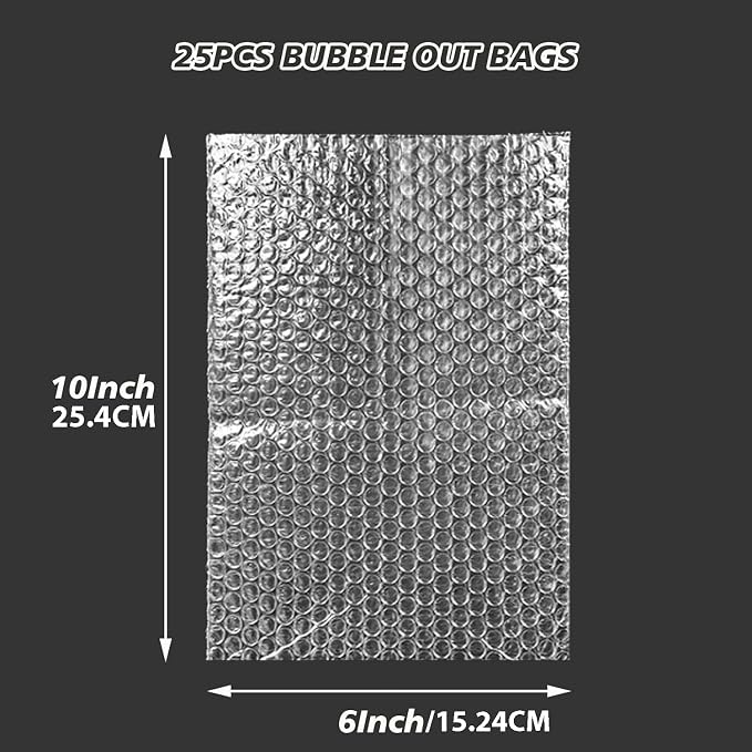 6''x10'' Bubble Pouches Wrap, Double Walled Cushioning Bags - Image 2