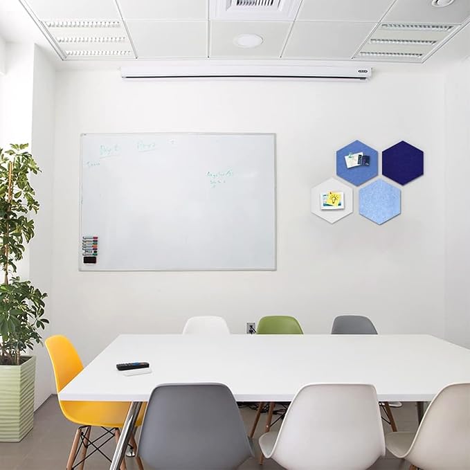 4 Pack Hexagon Felt Bulletin Board Tiles - Image 4