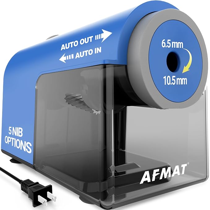 AFMAT Electric Pencil Sharpener, Fully Automatic Pencil Sharpener by AFMAT