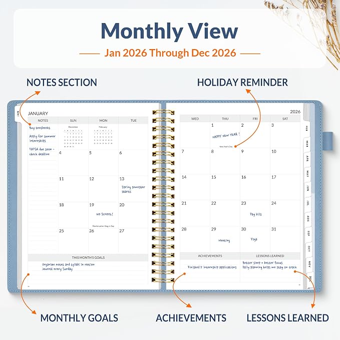 SUNEE 2026 Planner 8.5" x 11" – Dated Productivity Planner - Image 4
