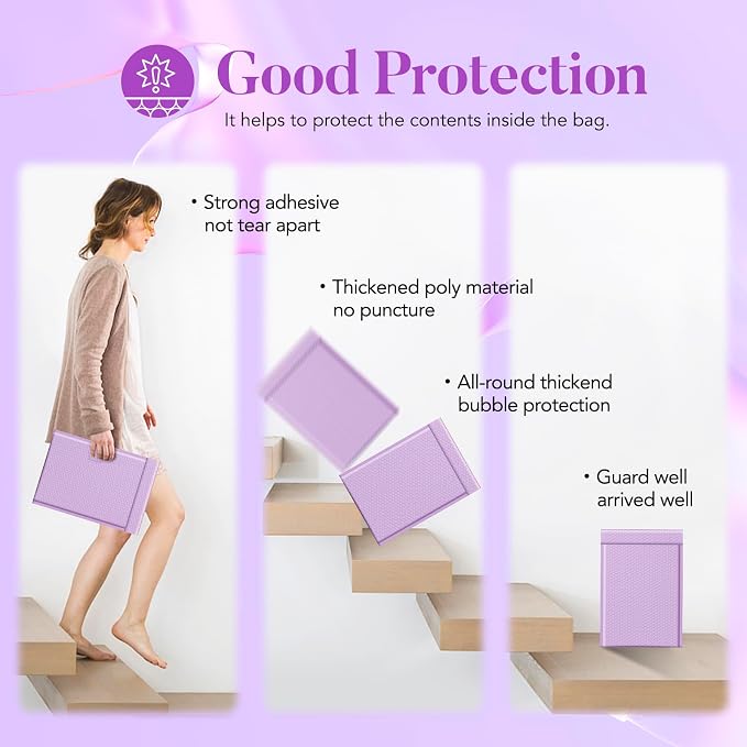 Fuxury Large Bubble Mailers 10.5x16" 40 Pack Self Seal Padded Envelopes - Image 5