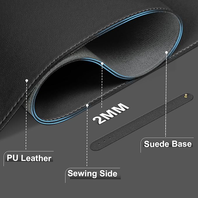 Large Desk Pad, 47.2'' x 23.6'', Computer Mat - Image 2