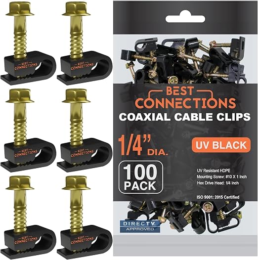 BEST CONNECTIONS Coaxial Cable Clips by BESTCONNECTIONS