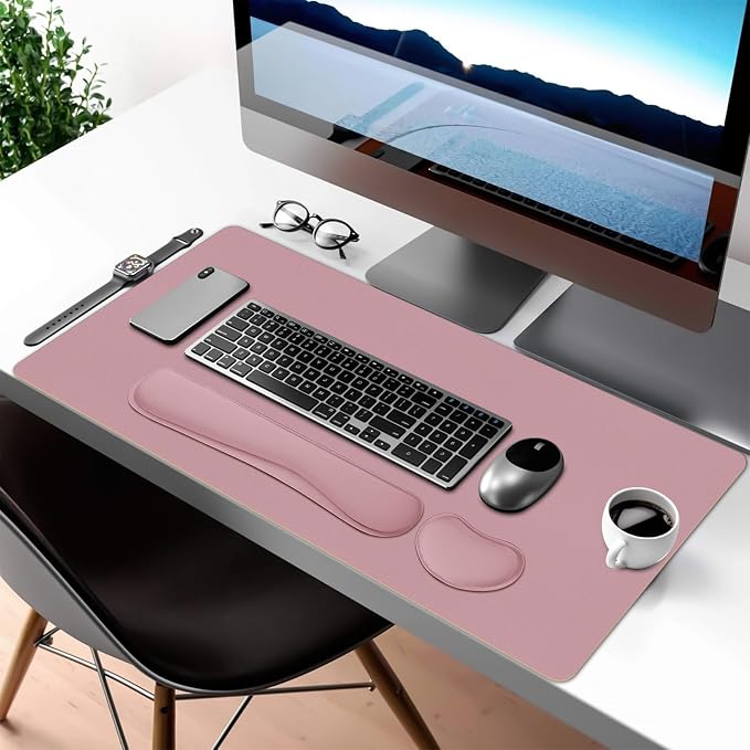 Mouse Pad and Keyboard Wrist Rest, 3-in-1 Large Keyboard and Mouse Pad Set - Image 7