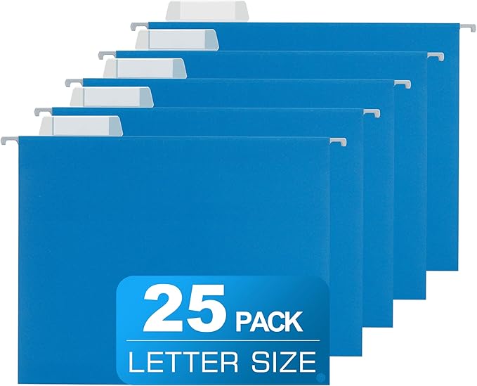 25 Packs File Folders Letter Size, Hanging File Folders, Hanging File Folders by Unknown
