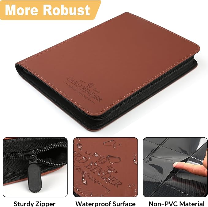 9 Pockets Card Binder, Premium Zip Trading Card Binder, 540 Double Sided Pocket - Image 3