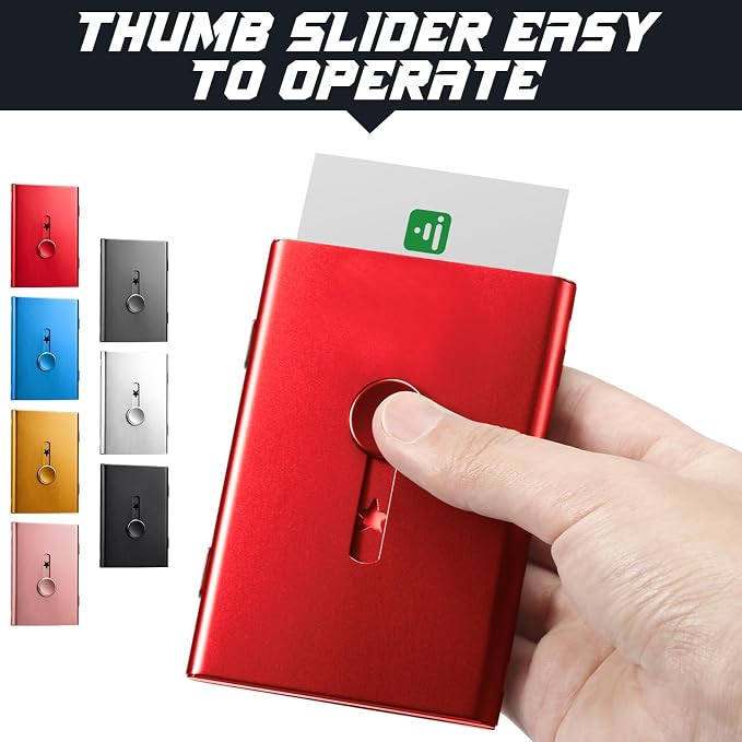 Tatuo 7 Pcs Multicolor Thumb Drive Business Card Holder Stainless Steel - Image 4