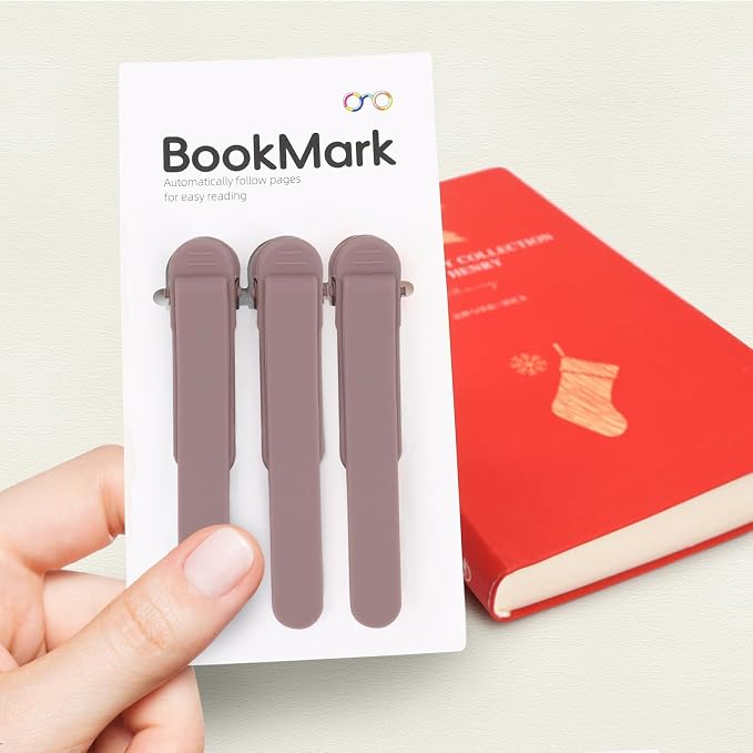 SMUK 3pcs Bookmarks for Reading Women, Automatic Silicone Book Marks for Book - Image 5