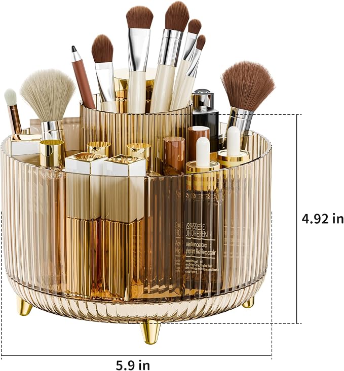 fanado 360° Rotate Makeup Brush Holder Organizer, Makeup Organizers Countertop - Image 4
