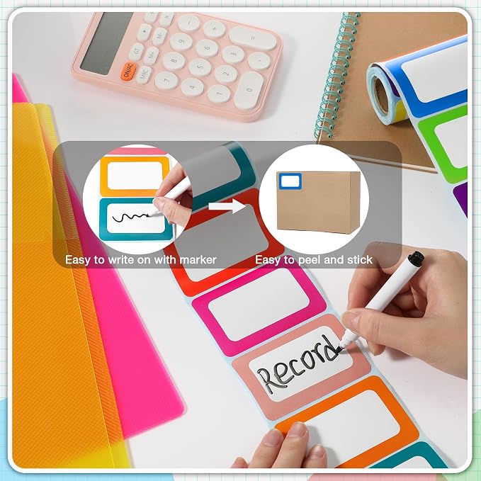 Outus 1000 Pcs Colored Sticker Labels Rolls Rectangular Coding Labels 2 X 3 - Image 8